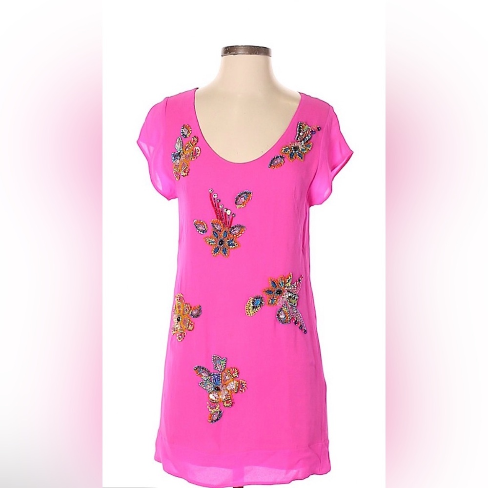 Embellished Pink Women's Dress